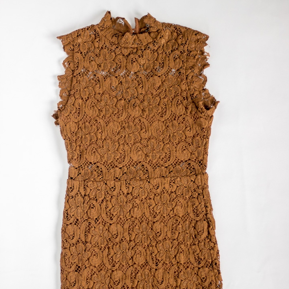 Nightcap Dixie Brown Lace Cutout Mini